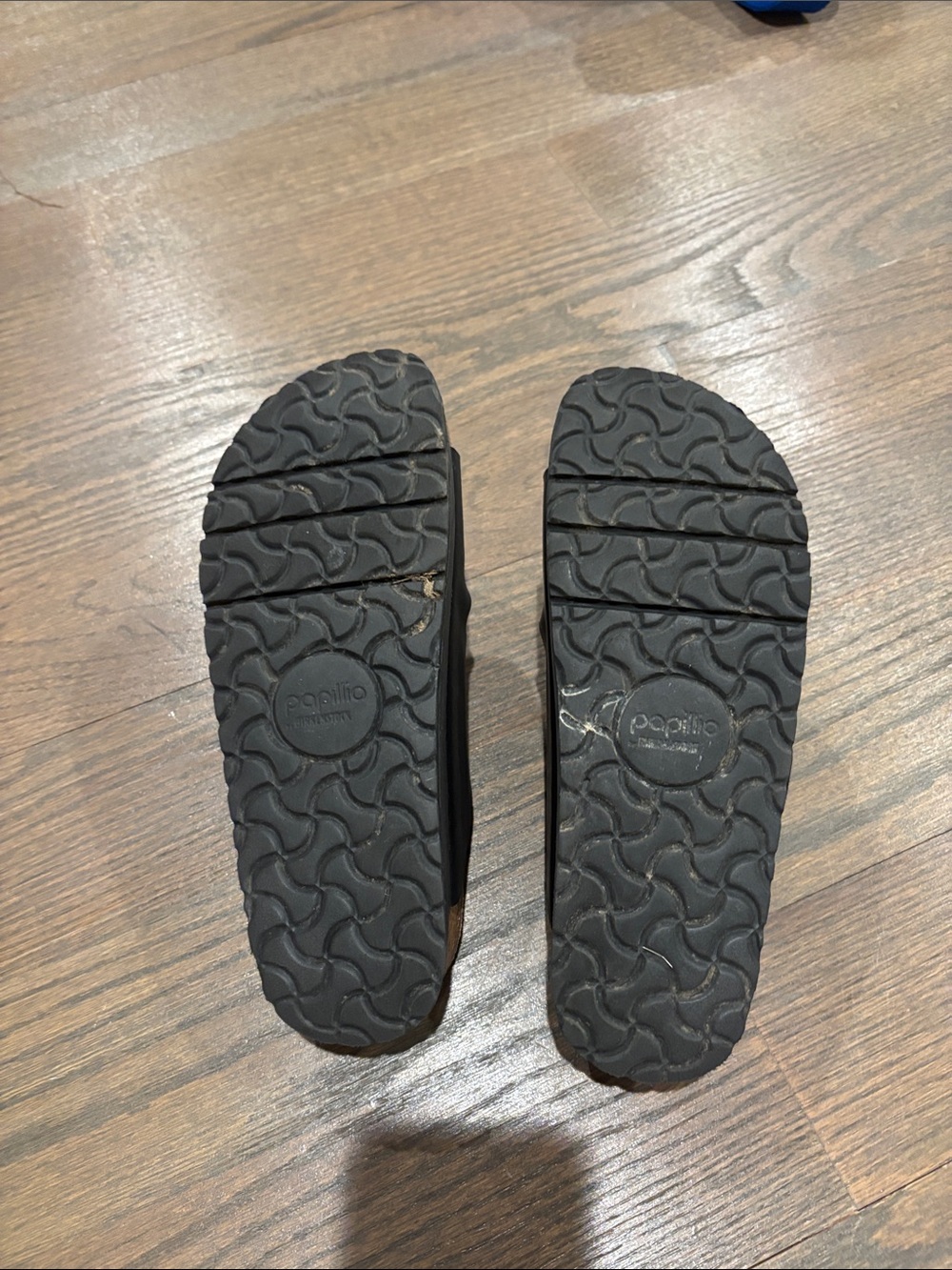 Papillio Black Double-Buckle Slide Sandals - Picture 3 of 4